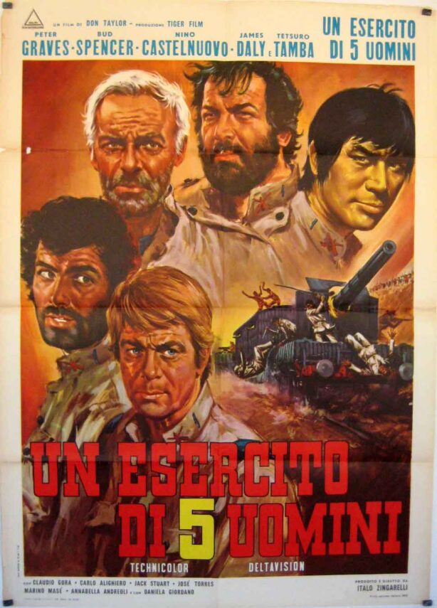 Un ejército de cinco hombres (Don Taylor e Italo Zingarelli, 1969)